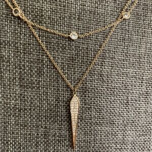 Arrowhead gold and silver necklace